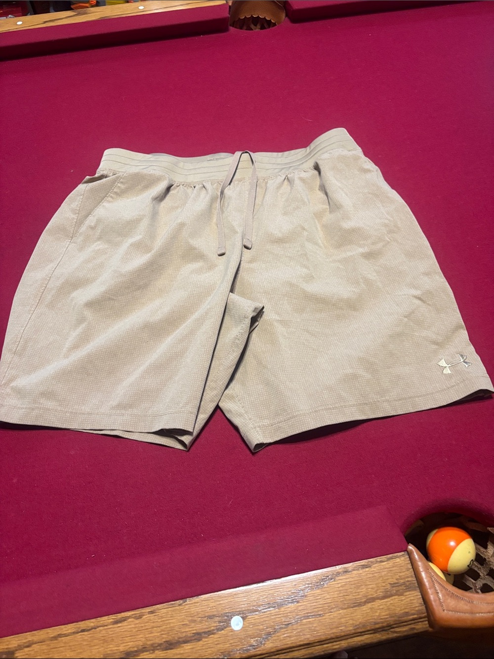 Under Armour Men's Athletic Drawstring Shorts - Light Tan